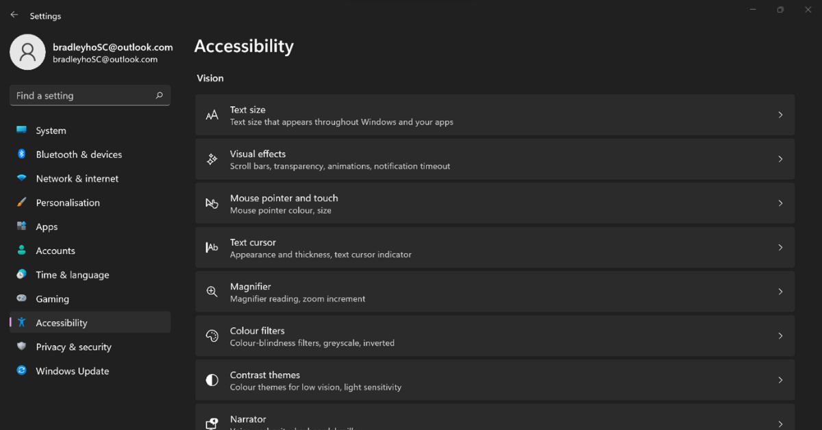 Accessibility Improvement in Windows 11