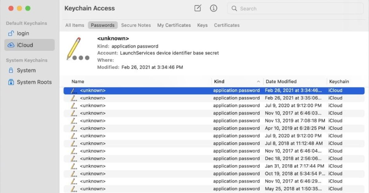 Using Keychain Access for Password Management on macOS